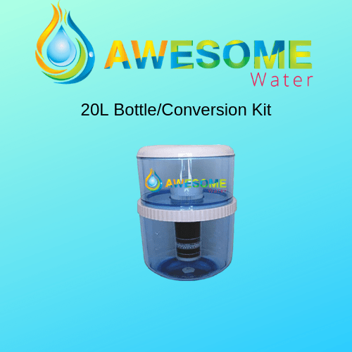 AWESOME WATER® FILTER - 8 Stage Filter - Premium, 2 Pack + 20L Filtration Bottle Upgrade Kit & COOLER LOVERS Cleaning Spray