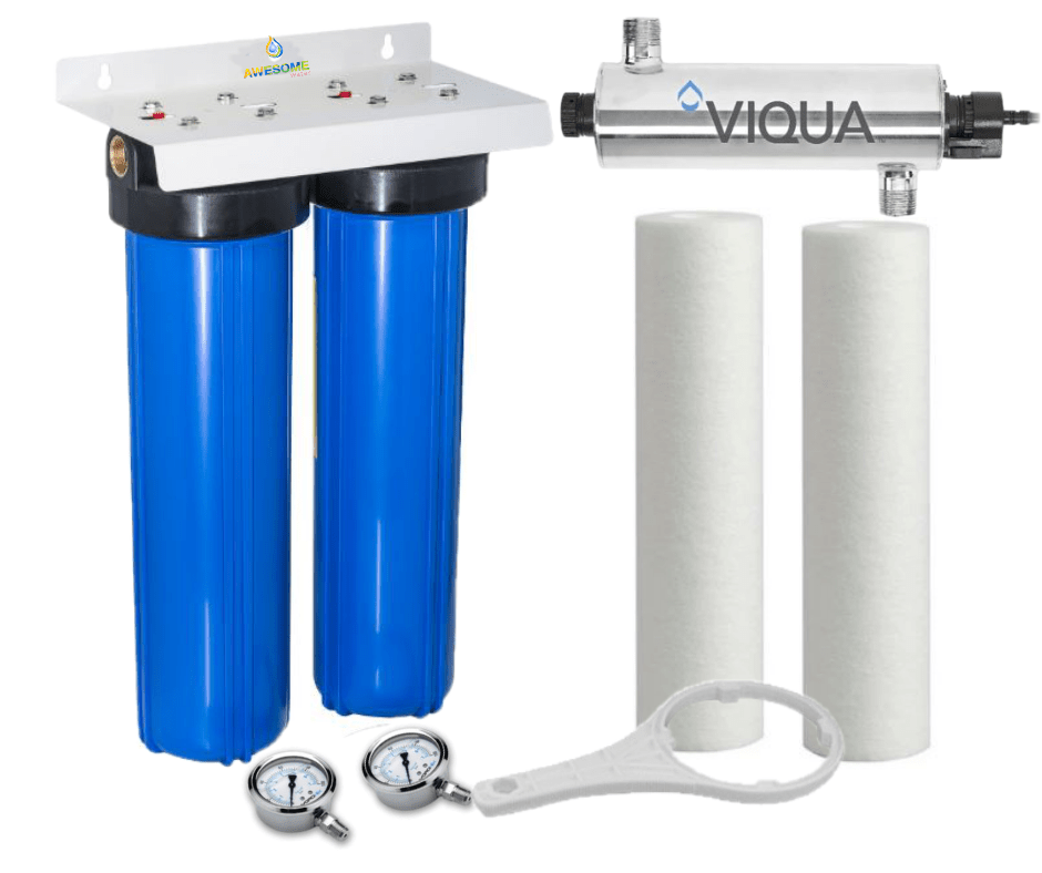 AWESOME WATER® - Twin - 20" - UV Filtration System - Tank & Bore Water - Awesome Water®