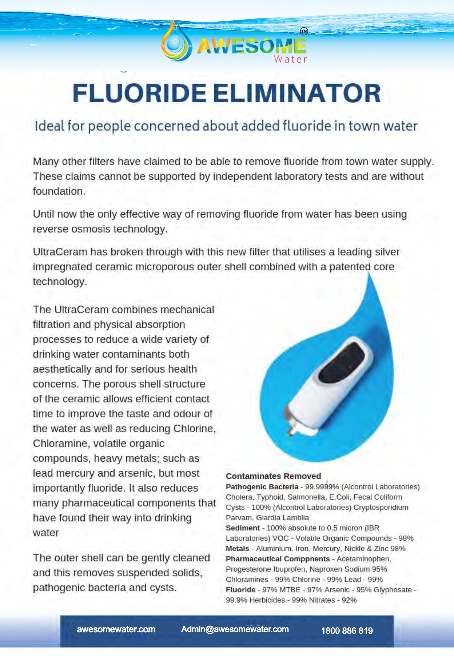 No 1 Fluoride Filter On The Market - AWESOME WATER®.