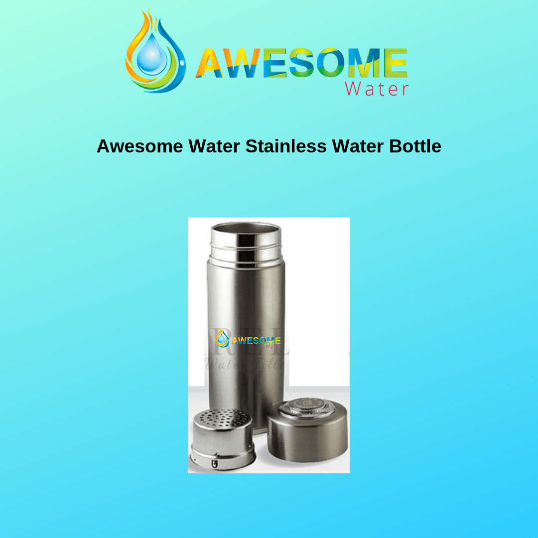 AWESOME WATER - Stainless Steel Alkaline Ultracerum Water Bottle