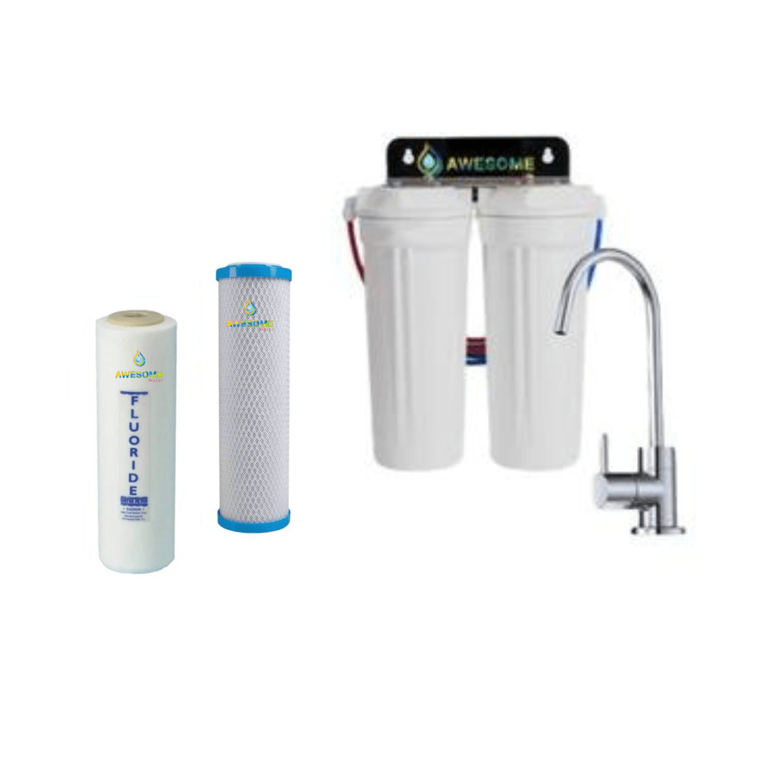 AWESOME WATER® - Twin Filtration - Carbon & Fluoride Removal Filters - Awesome Water®