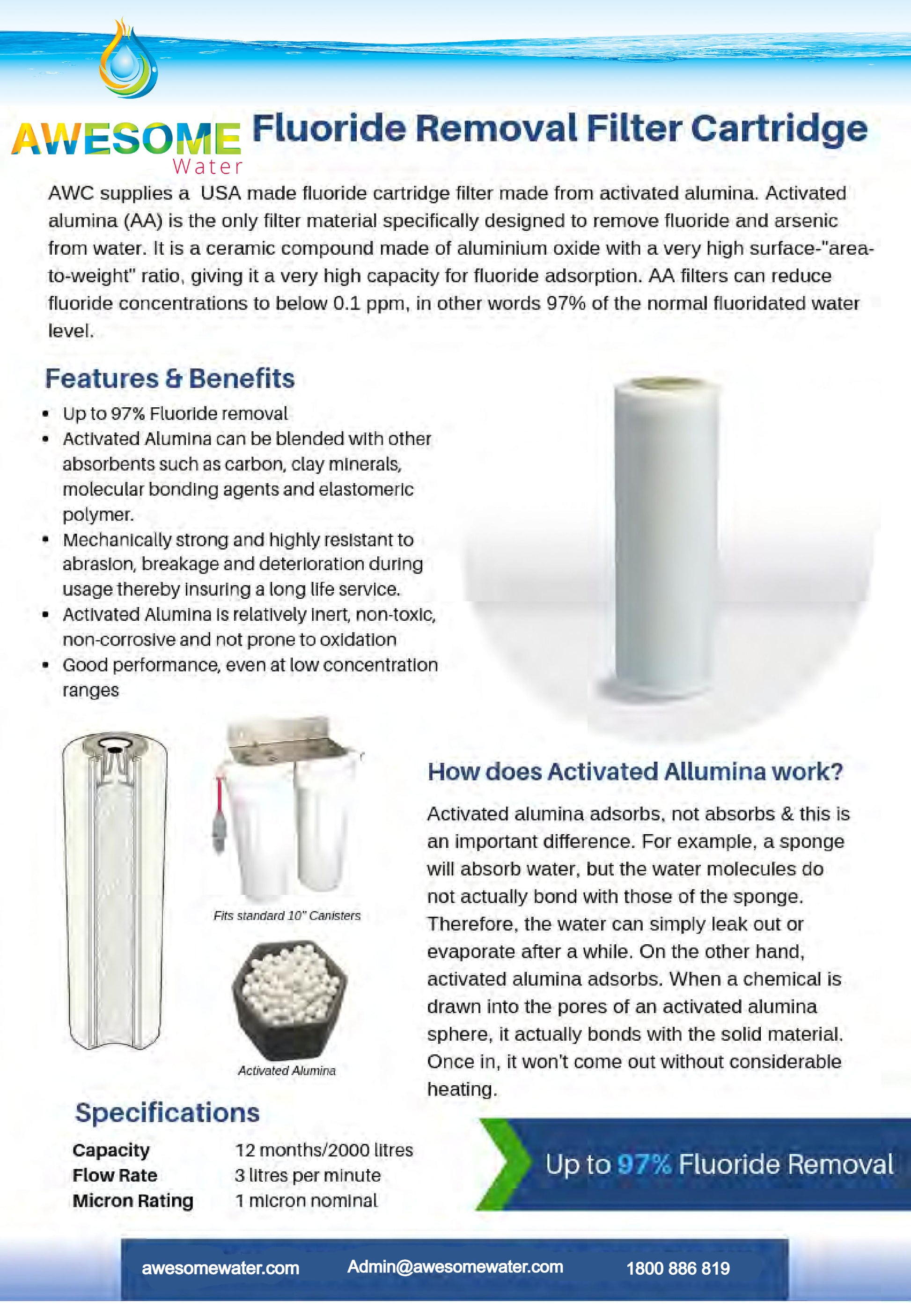 AWESOME WATER® - Fluoride Removal Filter - Awesome Water