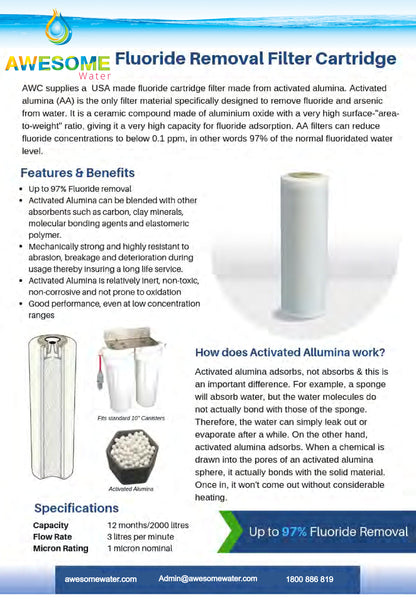 AWESOME WATER® - Fluoride Removal Filter - Awesome Water