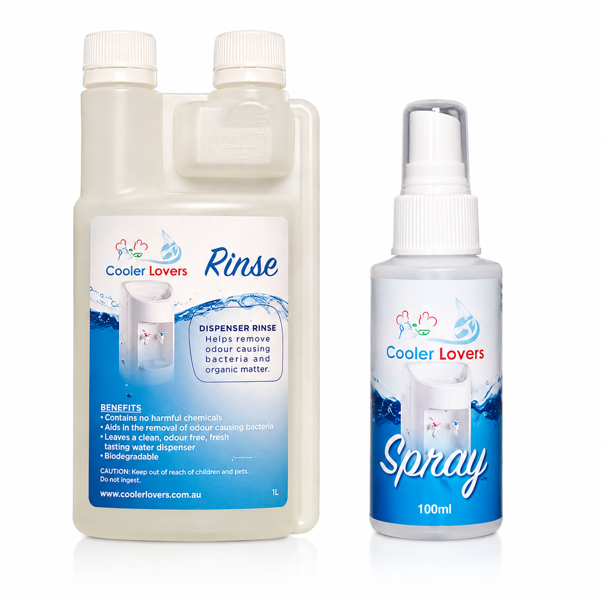 AWESOME WATER® - Stainless Steel Water Bottle with Rinse & Spray Bundle
