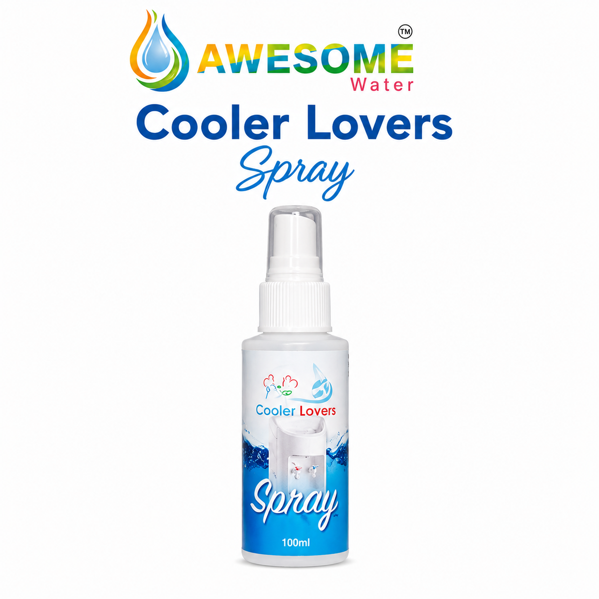 AWESOME WATER® - Stainless Steel Water Bottle with Rinse & Spray Bundle