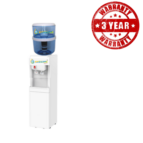 AWESOME WATER® - ECLIPSE ELITE - WHITE - HOT & COLD - FLOOR STANDING WATER DISPENSER
