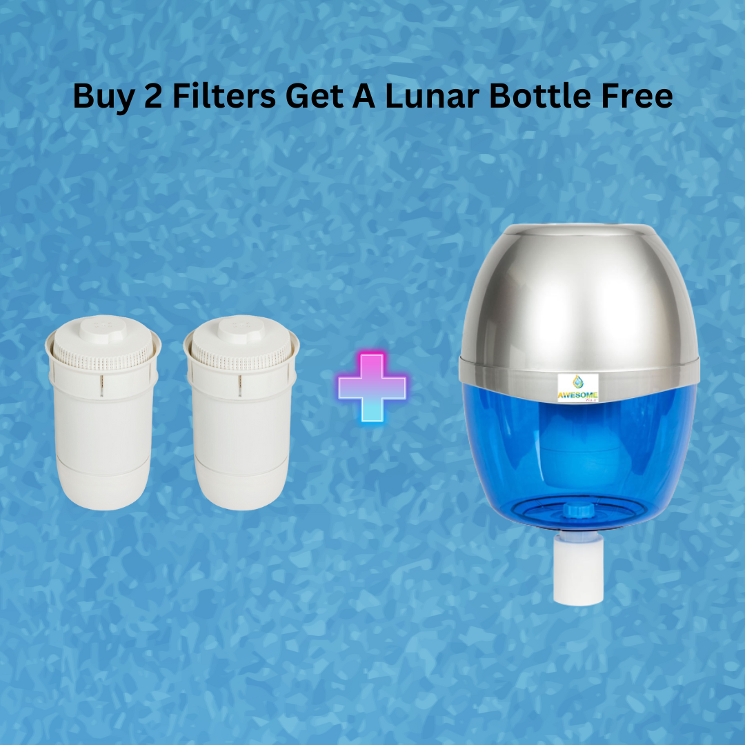 AWESOME WATER® FILTER - Algae Shield Filter, 2 Pack + Lunar Bottle Upgrade Kit - Awesome Water®