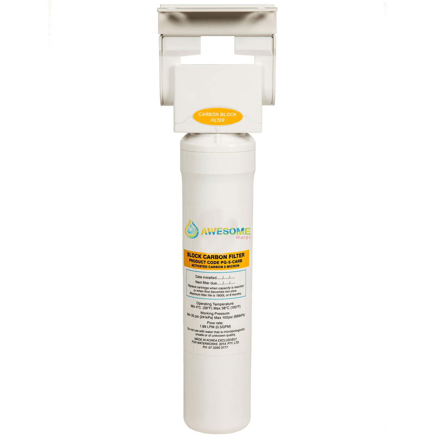 AWESOME WATER® - Swing & Twist Filtration System - Single Head And Bracket