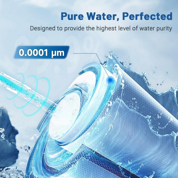 Tankless Reverse Osmosis 0.0001 Micrometres Filtration