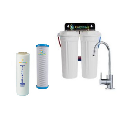 AWESOME WATER® - Twin Filtration - Carbon & Fluoride Removal Filters - Awesome Water