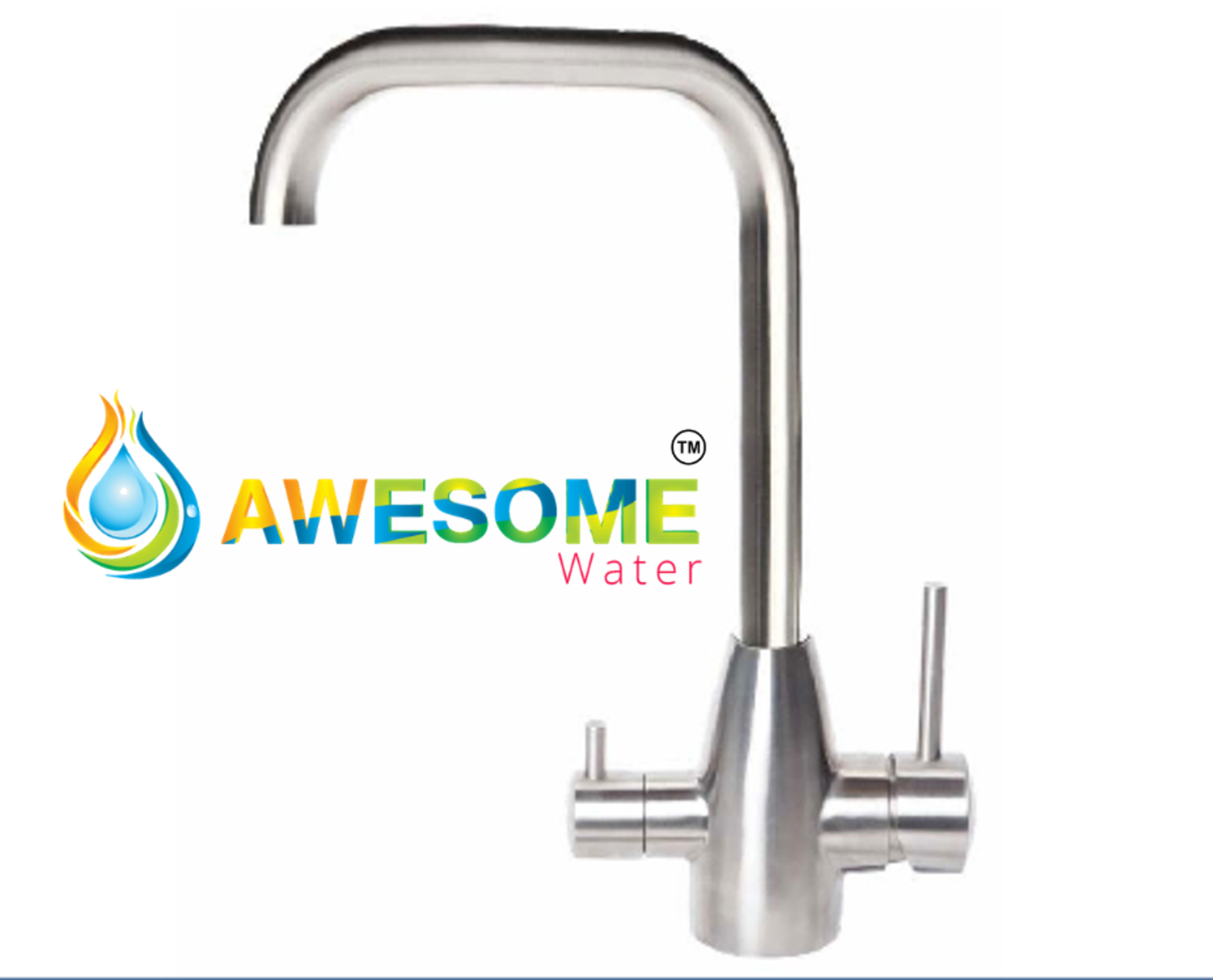3 Way Mixer Tap Petite Shape Stainless Steel - Awesome Water
