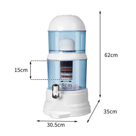 Awesome Water® - 16L Benchtop 8 Stage Water Filter Purifier Carbon Stone Ceramic Dispenser - Awesome Water